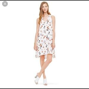 Club Monaco Sumner Dress Silk Floral Bow Spring Summer Cottagecore Cream Size 4